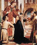 PACHER, Michael St Lawrence Distributing the Alms ag oil painting on canvas